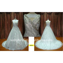 Heavy Crystal High Quality Lace New Arrvial Dresses Wedding Gowns